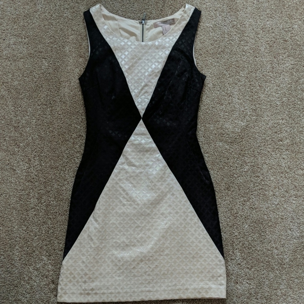 Gorgeous black and cream jacquard dress